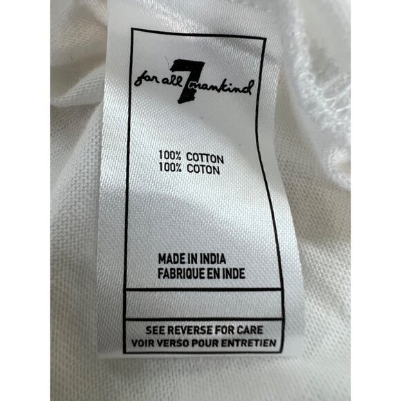 NWT 7 For All Mankind Girl’s Size XL Side Tie Ringer T-Shirt - Picture 9 of 12